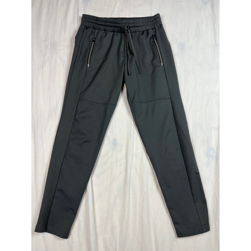 Athleta Womens Gray Tapered Jogger Pants Drawstring Zipper Pockets S 938448-01